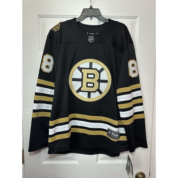 Size M Fanatics Boston Bruins 100 Year David Pastrnak 88 Breakaway Home Jersey
